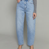 Blake High Rise Barrel Jeans - Gaze