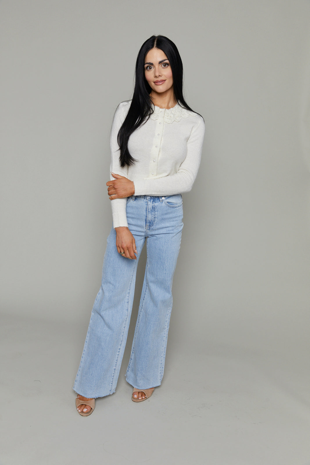 Nelly Floral Embroidered Cardigan