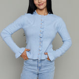 Lottie Pearl Ruffle Cardigan