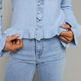 Lottie Pearl Ruffle Cardigan