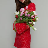 Mila Polka Dot Crepe Mini Dress