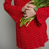 Mila Polka Dot Crepe Mini Dress