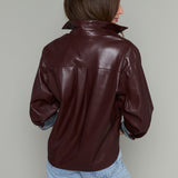 Mandy Faux Leather Shirt