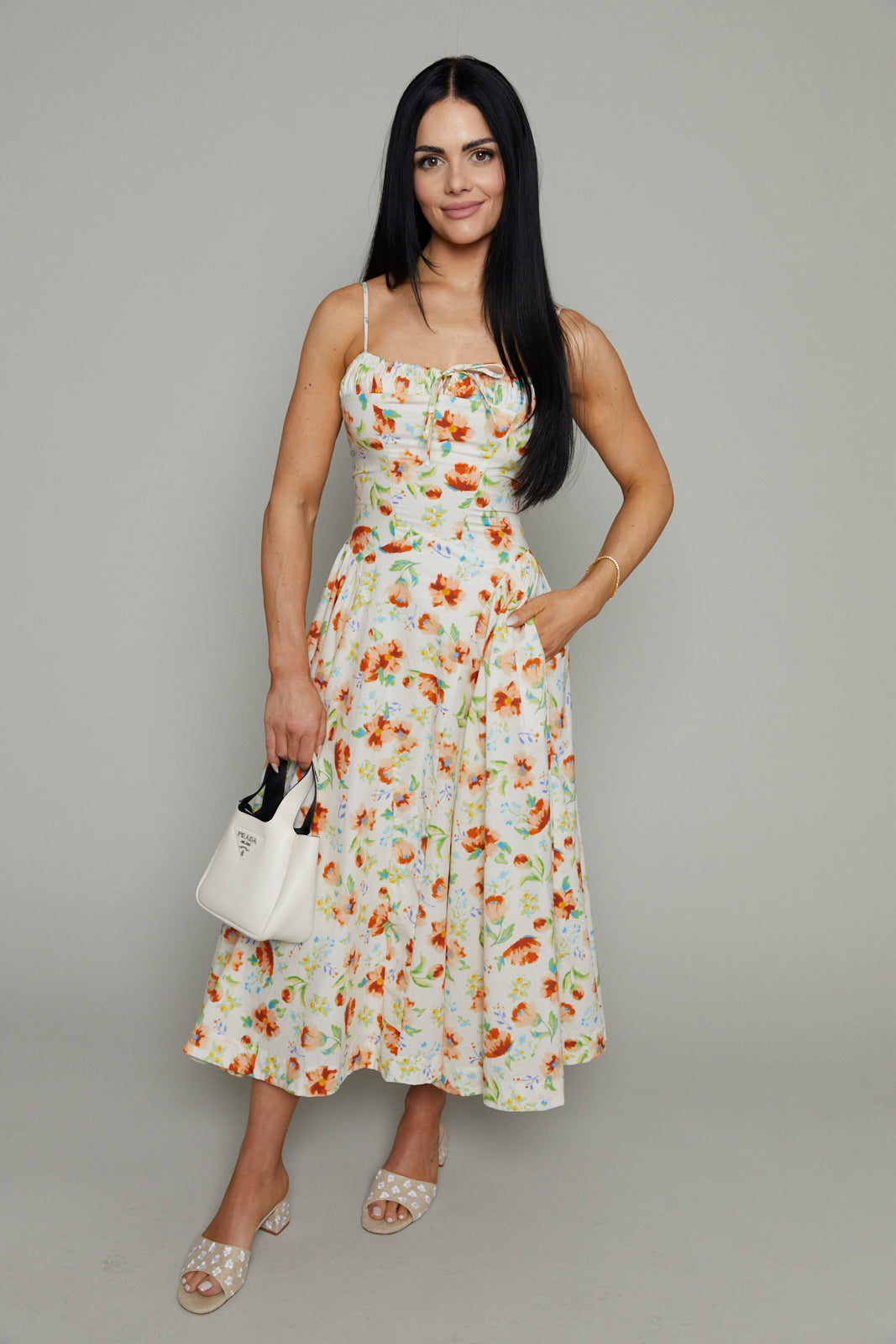 Layla Floral Corset Midi Dress – No. 14 Layla Floral Corset Midi Dress – No. 14