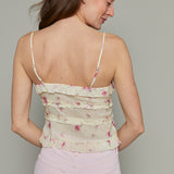 Bea Tie-Front Top - Pink Floral