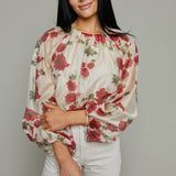 Cordelia Cropped Floral Blouse