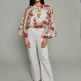 Cordelia Cropped Floral Blouse