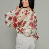 Cordelia Cropped Floral Blouse