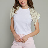 Mimi Denim High Rise A-Line Shorts - Blush