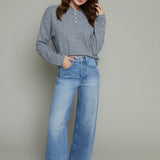 Ramsey Henley Pullover Sweater - Heather Grey