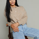 Ramsey Henley Pullover Sweater - Mocha