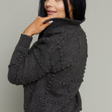 Sydney Textured Knit Polo Sweater