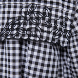 Eloise Gingham Embroidered Collar Mini Dress