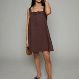 Ingrid Gathered Neckline Mini Dress