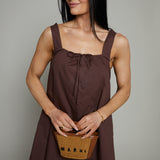 Ingrid Gathered Neckline Mini Dress