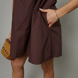 Ingrid Gathered Neckline Mini Dress