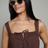Ingrid Gathered Neckline Mini Dress