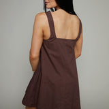Ingrid Gathered Neckline Mini Dress