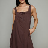 Ingrid Gathered Neckline Mini Dress