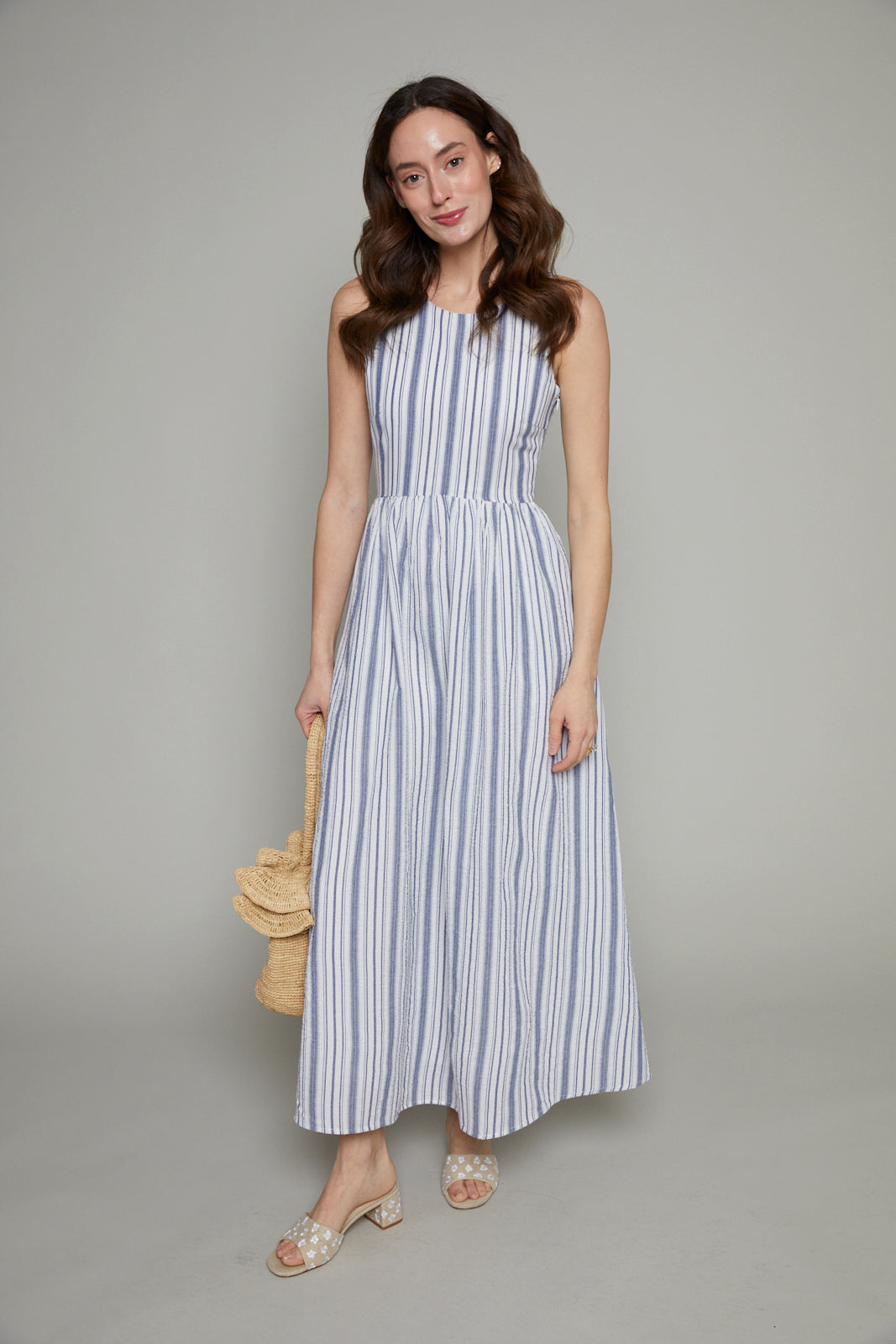 Margaret Seersucker Striped Maxi Dress  No. 14