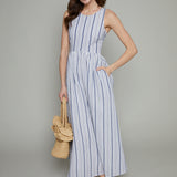 Margaret Seersucker Striped Maxi Dress