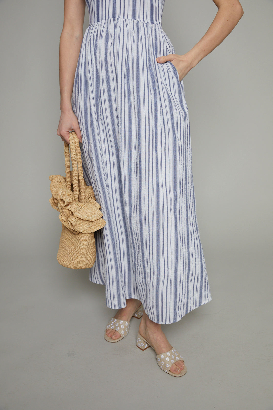 Margaret Seersucker Striped Maxi Dress No. 14 Margaret Seersucker Striped Maxi Dress No. 14