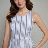 Margaret Seersucker Striped Maxi Dress