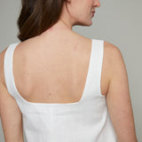 Dana Linen Mini Dress - White