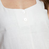 Dana Linen Mini Dress - White