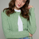 Phoebe Ribbed Relaxed Cardigan - Appletini