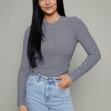 Sullivan Organic Rib Tee - Black Stripe