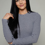 Sullivan Organic Rib Tee - Black Stripe