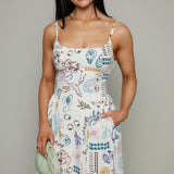 Sophia Picnic Printed Midi Dress