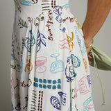 Sophia Picnic Printed Midi Dress
