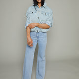 Megan Bubble Hem Denim Jacket