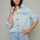 Megan Bubble Hem Denim Jacket