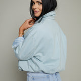Megan Bubble Hem Denim Jacket