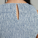 Gina Seersucker Smocked Gingham Maxi Dress