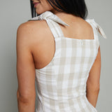 Jeanie Gingham Pleated Mini Dress