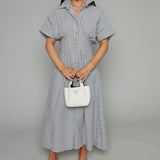 Molly Striped Button Down Midi Dress