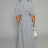 Molly Striped Button Down Midi Dress