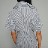 Molly Striped Button Down Midi Dress