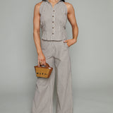 Hattie Striped Wide Leg Trouser