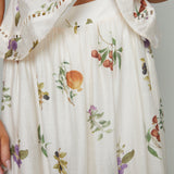 Ada Floral Tiered Midi Skirt