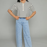 Corey Striped Polo Shirt - Black