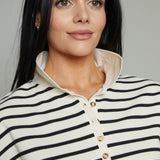 Corey Striped Polo Shirt - Black