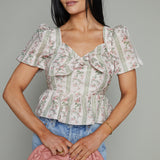 Hope Floral Peplum Crop Top