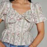 Hope Floral Peplum Crop Top
