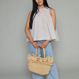 Antoinette Gingham Top - Beige