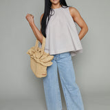 Antoinette Gingham Top - Beige